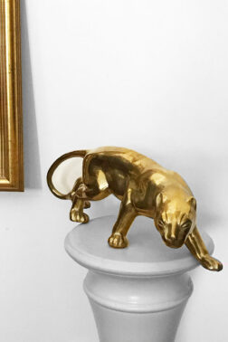 figurine jaguar bronze