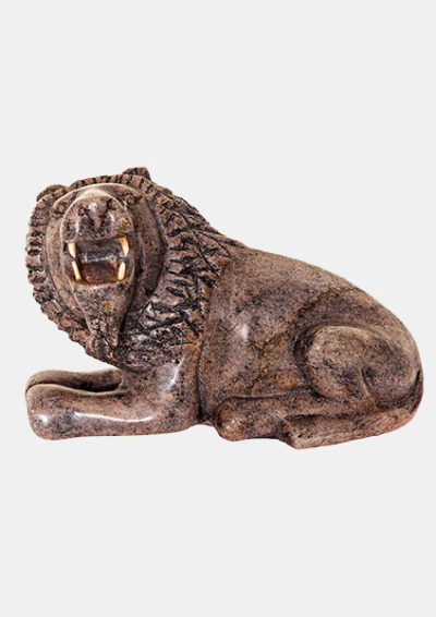 Figurine Lion en pierre à savon (stéatite)