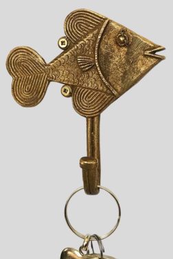 patere decorative poisson en bronze