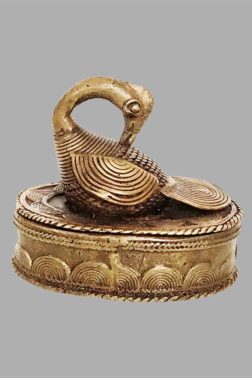 Boite Akan Adinkra Sankofa en Bronze