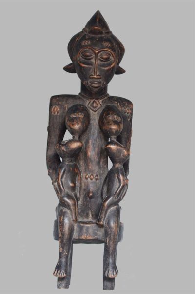 statue maternite divinite senoufo en bois