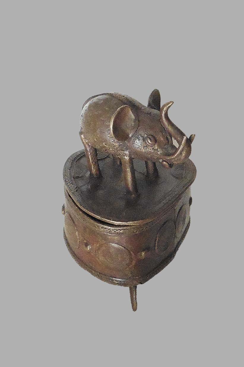 BOITE AKAN ÉLÉPHANT BRONZE GHANA – Image 2