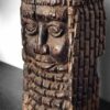 tete commémorative dun oba en bois royaume edo benin du nigéria