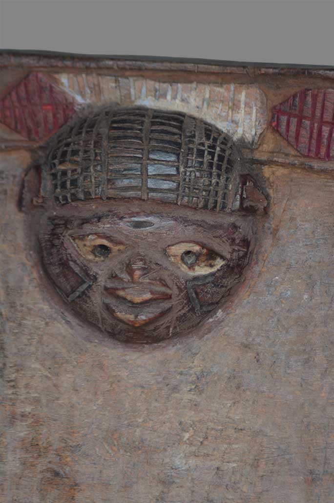 Plateau de divination Ifá Nago - Bois polychrome, Nigéria – Image 2